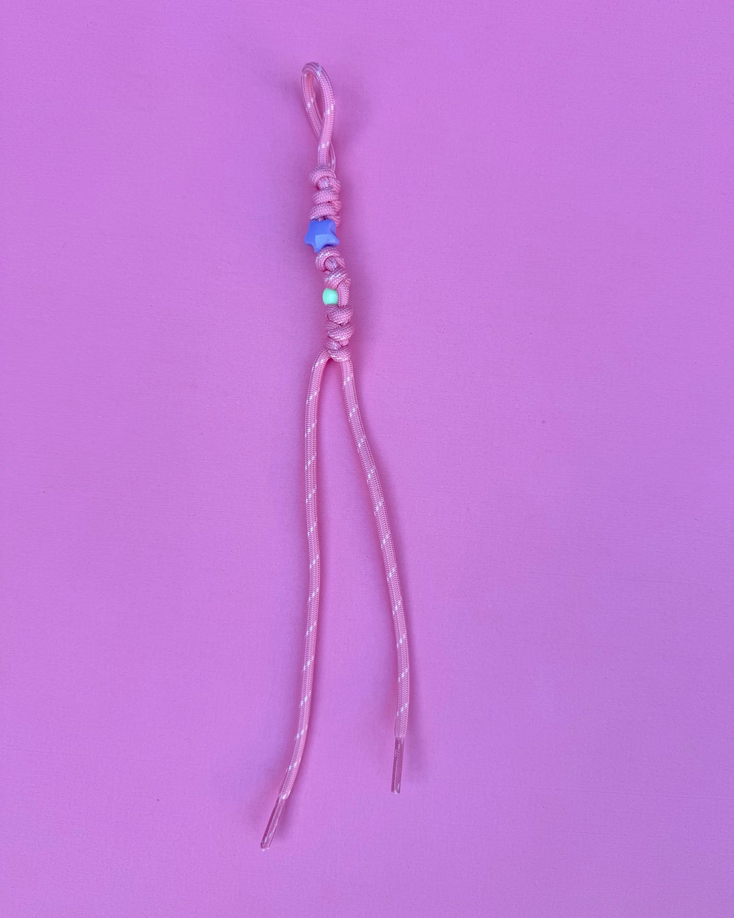 Beaded Paracord Charm (Pink)