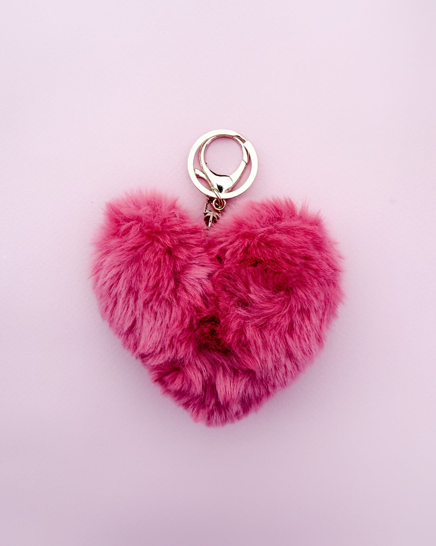 Dark Warm Pink Fluffy Heart