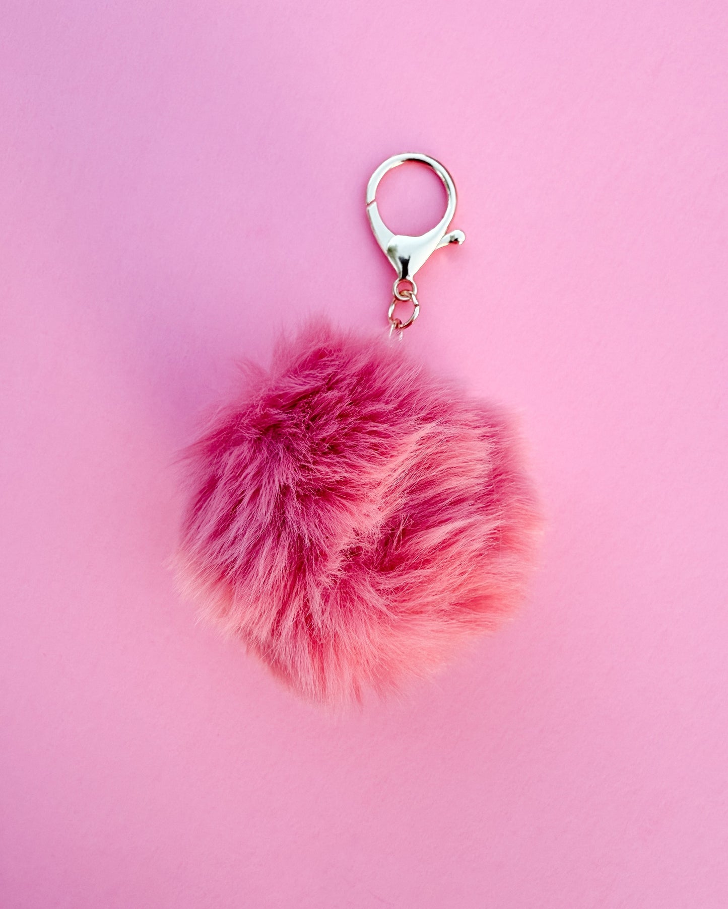 Warm Pink Puffy Ball Charm