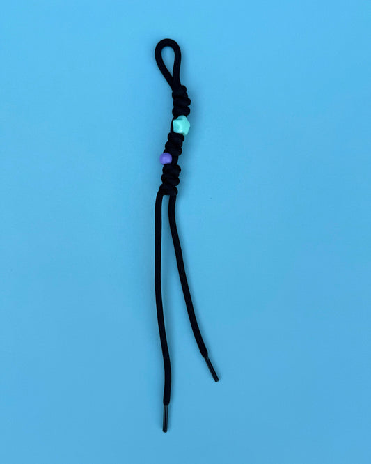 Beaded Paracord Charm (Black)