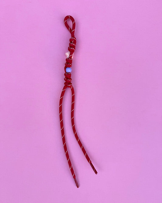 Beaded Paracord Charm (Red)