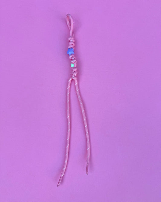 Beaded Paracord Charm (Pink)