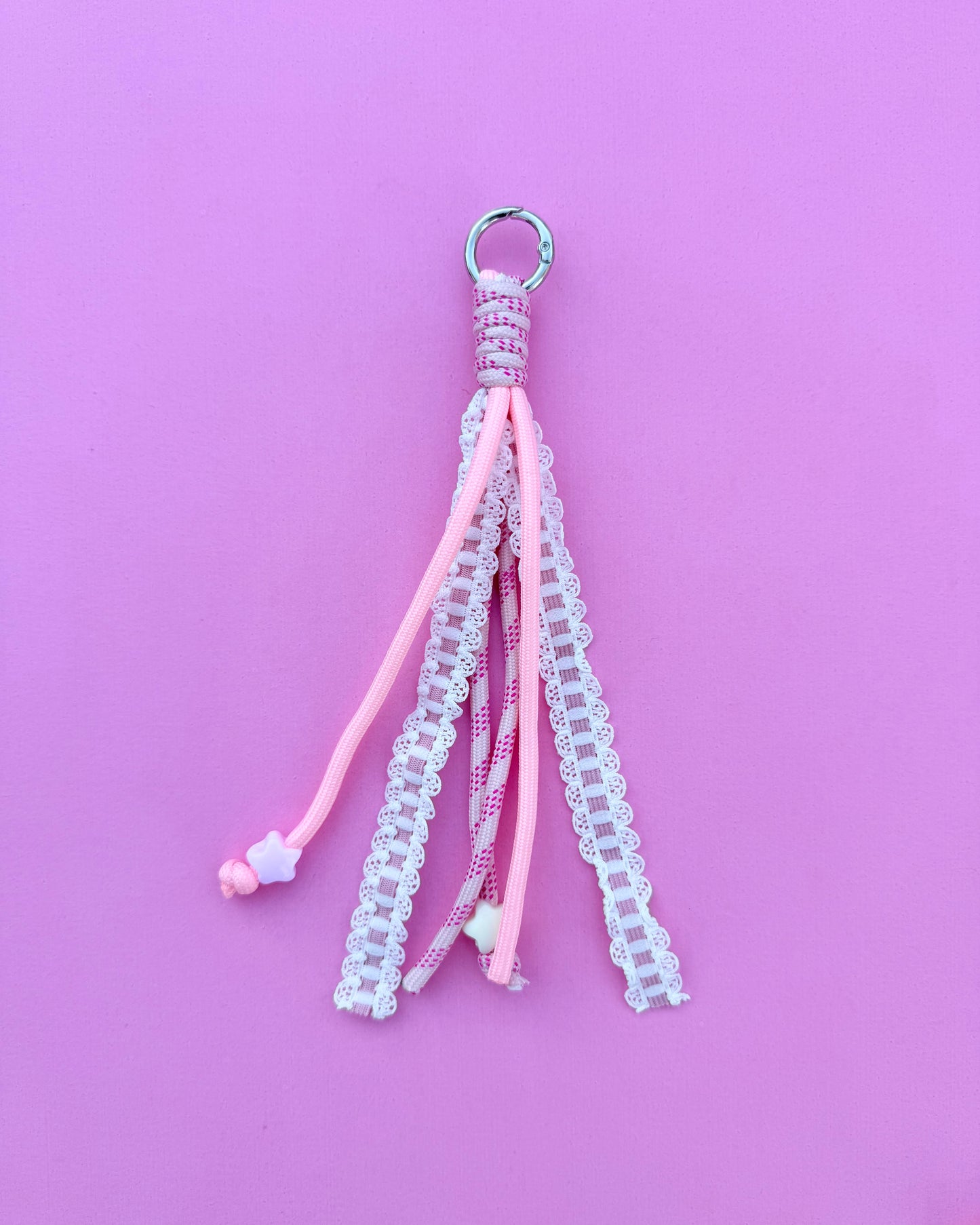 Bright Pink Lace Paracord Multicharm