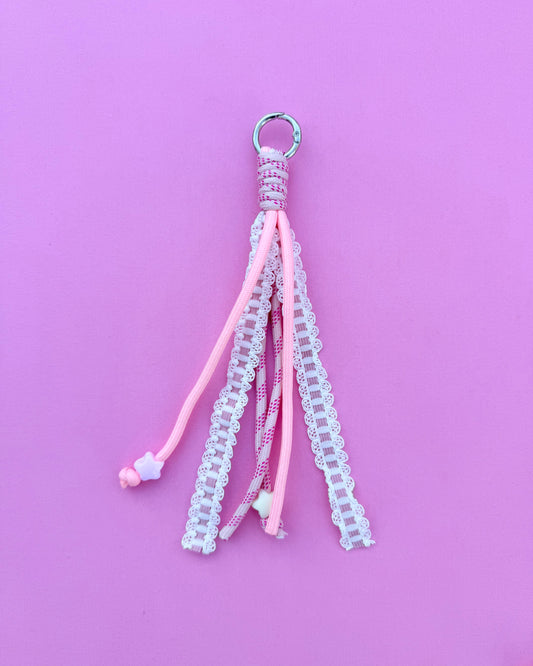 Bright Pink Lace Paracord Multicharm