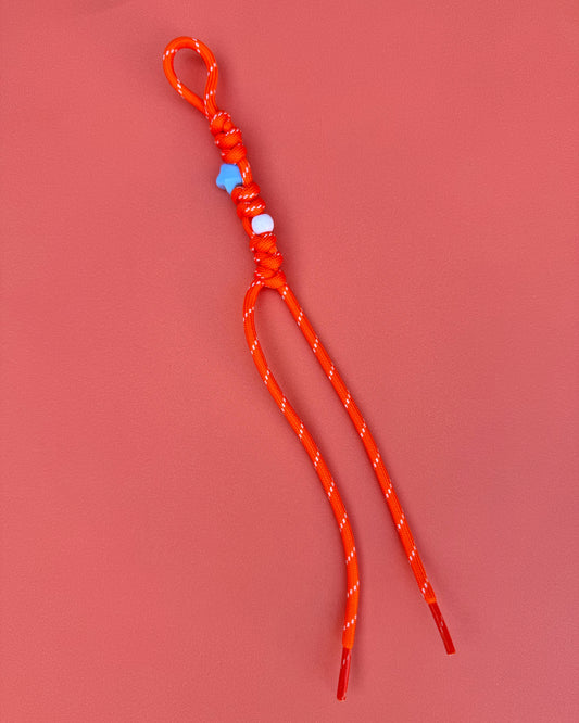 Beaded Paracord Charm (Orange)