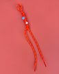Beaded Paracord Charm (Orange)