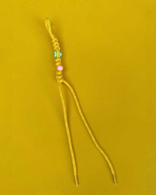 Beaded Paracord Charm (Yellow)